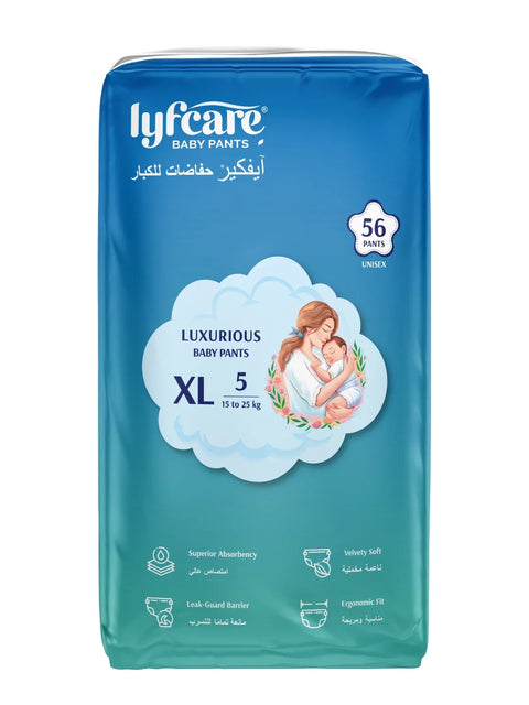 Lyfcare Baby Pants Style Diaper | XL Size | (Pack of 56)