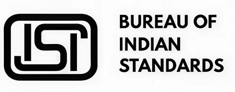 The logo of the Bureau of Indian Standards (BIS) featuring a black stylized 'IS' emblem inside a rounded rectangle on the left, next to the text 'BUREAU OF INDIAN STANDARDS' in black capital letters on a plain white background.