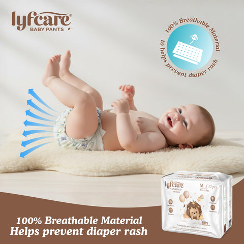 Lyfcare Baby Pull-Up Diaper Pants - Breathable and Leak-Proof Protection