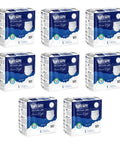 Multiple boxes of Lyfcare night pads on a white background