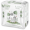 Package of lyfcare comfort baby pants with an elephant illustration on a white background