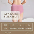 Light Pink high-waisted Lyfcare women's underwear on model, Available Size (M 35-55KG) (L 45-70 KG) (XL 55-90KG) 