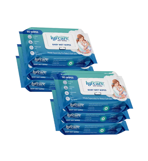 Lyfcarewellness Lyfcare Cleansing Baby Wipes Lid Pack-of-6