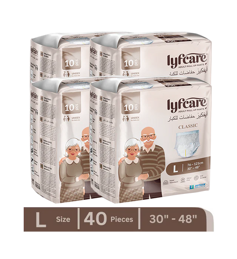 Lyfcare Classic Pull-Up Pants Adult Diapers |L Size| (Pack of 20)
