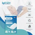 Lyfcare Multi Purpose Disposable Matty under pads, Large size (60 x 90 cm), with 10 sheets, highlighting features like Absorb Gel Technology, soft top layer, and Quick Drying Technology