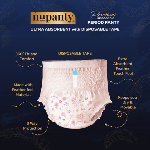 Lyfcarewellness Nupanty Premium Ultra Absorbent Disposable Period Panty