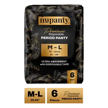 premium ultra absorbent disposable period panty m l  6 Pieses