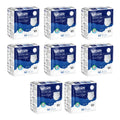 A Eight pack bundle of Lyfcare Secure Night Adult Pull Up Pants, size M, with 10 units per pack