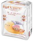 Lyfcare Baby Diaper Pull-Up Pants S Size - Soft Breathable and Absorbent