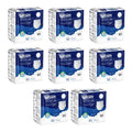 A eight pack bundle of Lyfcare Secure Night Adult Pull Up Pants, size XL with 10 units per pack