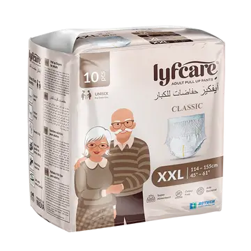 Lyfcare Classic Pull-Up Pants Adult Diapers |XXL Size| (Pack of 10)