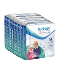 Pack of lyfcare adult pull-up pants packaging on a white background