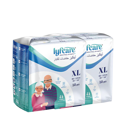 Lyfcarewellness lyfcare Pull Up Pants Waist Size 35-54 Inch Adult Diapers XL-20 Pieces