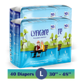 Lyfcarewellness lyficare Classic Pants Waist Size 30-48 Inch Adult Diapers L-40 Pieces