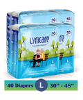 Lyfcarewellness lyficare Classic Pants Waist Size 30-48 Inch Adult Diapers L-40 Pieces