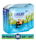 Lyfcarewellness lyficare Classic Pants Waist Size 35-54 Inch Adult Diapers M-40 Pieces