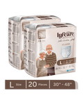 Lyfcare Classic Pull-Up Pants Adult Diapers L Size Pack of 20