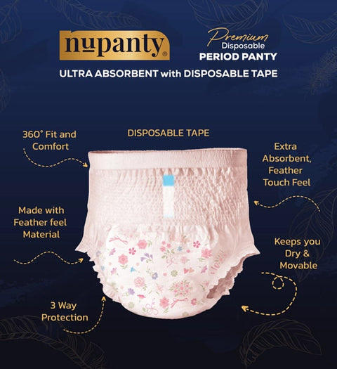 Nupanty Premium Ultra Absorbent Disposable Period Panty | XL-XXL Sanitary Pad  (Pack of 36)