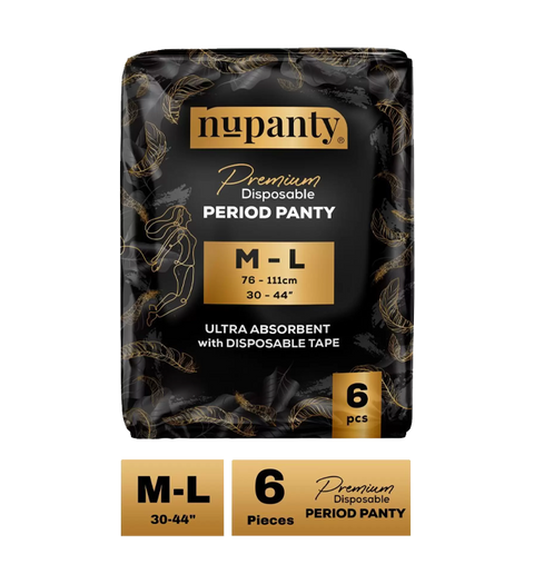 Nupanty Premium Ultra Absorbent Disposable Period Panty | M-L Sanitary Pad  (Pack of 6)