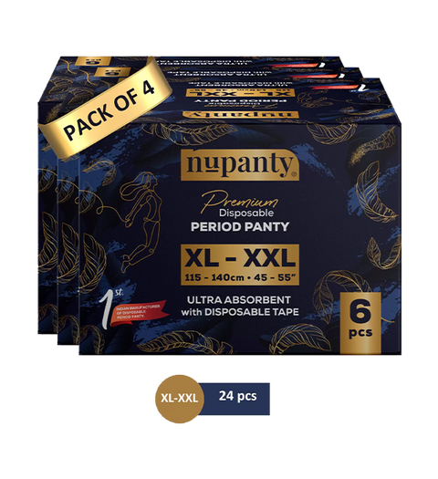 Nupanty Premium Ultra Absorbent Disposable Period Panty | XL-XXL Sanitary Pad  (Pack of 24)